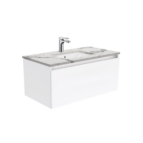 Fienza Manu Calacatta Marble Wall Hung 900mm Vanity SM90H (4597288960060)