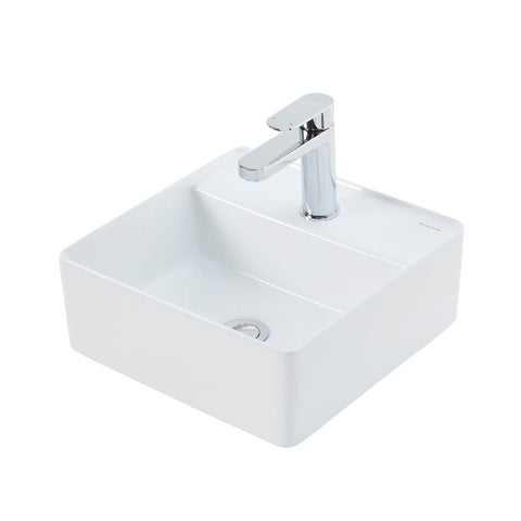 Johnson Suisse Venezia Square Basin 1th White (Includes Pop Up Waste) JBSV035.1.PW6