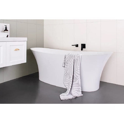 ADP Rise 1700mm Cast Marble Freestanding Bath Matte White TPRISE1700M (4641024245820)