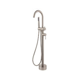 Fienza Kaya Floor Mounted Bath MIxer with Hand Shower Brushed Nickel 213113BN (4705866317884)