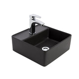 Johnson Suisse Venezia Square Basin 1th Graphite (Includes Pop Up Waste) JBSV035G.1.PW6