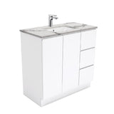 Fienza Fingerpull Calacatta Marble Kicker 900mm Vanity (Right Drawers) SM90CR (4597290467388)