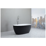 Stel Freestanding Bath 1500x750x590mm (Acrylic) Matte Black / Matte White PBK-MBBT-5-1500
