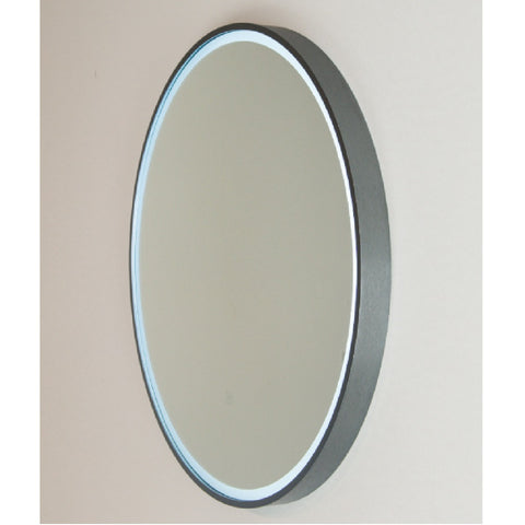 Remer Sphere Mirror Demister LED 600x600mm Gun Metal Aluminium Frame S60D-GM