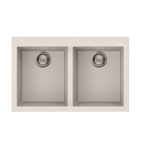Artusi Sink Two Bowl  790 X 500 White AGS792W (4615432863804)