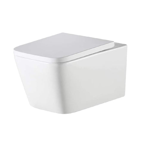 Oliveri Munich Wall Hung Toilet Pan (Includes Seat) White MU0503+MU1263SC (4670901518396)