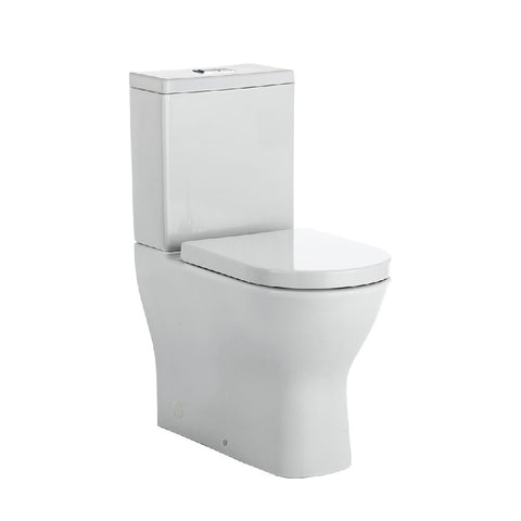 Fienza Delta Toilet Suite White - Chrome Buttons K005B (4689839259708)