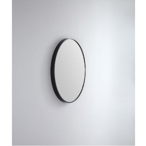 Remer Modern Round Mirror 810x810mm Matte Black Aluminium Frame MR81-MB