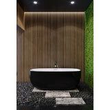 Belbagno Sapphire Black 1650mm Freestanding Bath Acrylic Black BB11672B