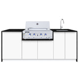Euro Alfresco Outdoor Kitchen Sasha 2.3m long White Cabinetry/20mm Sparkling Black Stone Benchtop Free Assembly, Check & Measure* Sasha16