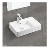 Fienza Petra Wall Hung Basin Left Hand 1th White RB2223L