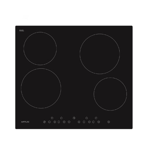 Artusi Cooktop 60cm 4 Plate Ceramic Hob Black CACC60 (4615427162172)