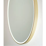 Remer Sphere Premium Mirror LED 800x800mm Brushed Brass Aluminium Frame S80DB-BB