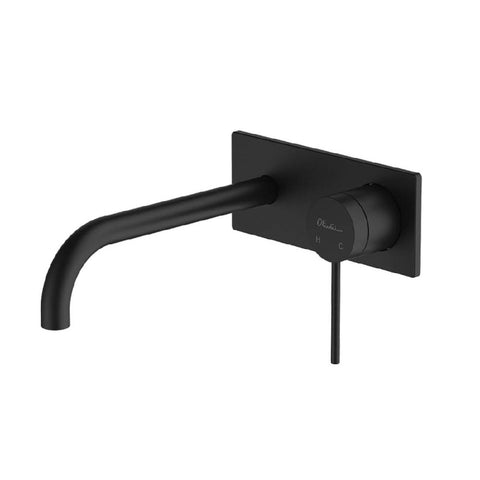 Oliveri Venice Wall Mixer Set Curved Matte Black VE105516MB (4646983499836)