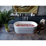 Belbagno Bucciano Freestanding Bath Solid Surface 1675mm Matte Grey BB26161