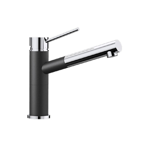 Blanco Alta-S Silgranit Mixer with Pull Out Spray Anthracite (Earthy Black) ALTASA 519361
