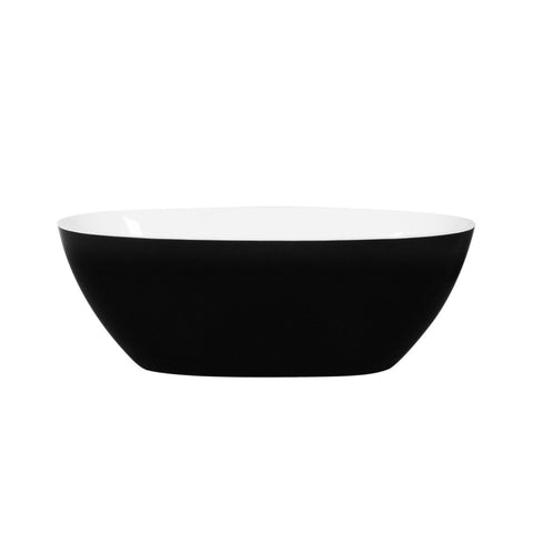 Stel Freestanding Bath 1700x810x590mm (Acrylic) Matte Black / Matte White PBK-MBBT-5-1700