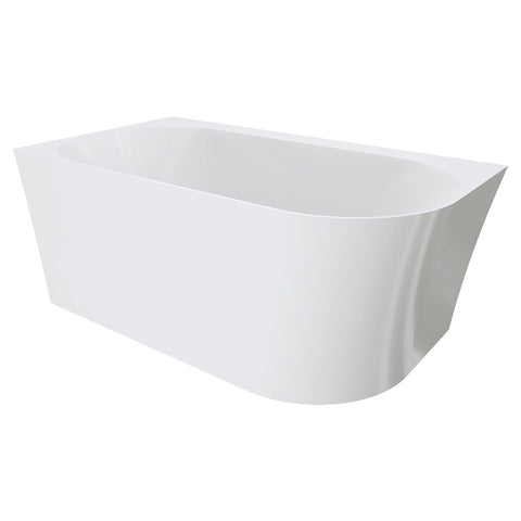 Fienza Chloe Right Hand Acrylic Corner Freestanding Bath 1400mm Gloss White FR75-1400R