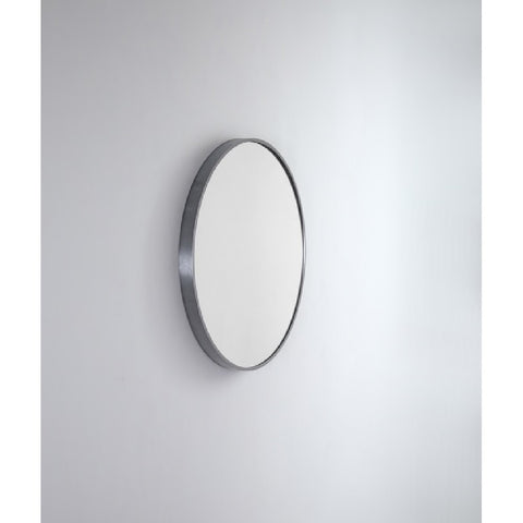 Remer Modern Round Mirror 810x810mm Gun Metal Aluminium Frame MR81-GM