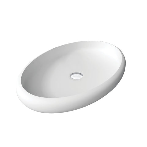 Fienza Antonia Cast Stone Solid Surface Basin Matte White CSB088