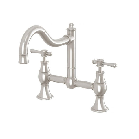 Phoenix Nostalgia Exposed Sink Set Shepherds Crook Brushed Nickel NS135-40 (4659229032508)