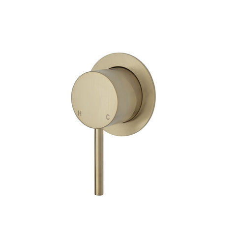 Fienza Kaya Wall Mixer Small Round Plate Urban Brass 228101UB (4705868316732)