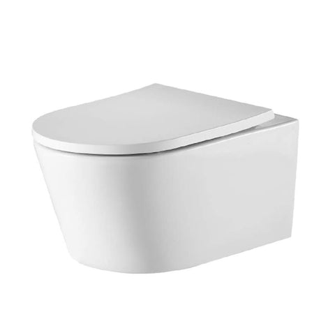 Oliveri Oslo Wall Hung Toilet Pan (Includes Seat) White OS0513+VI1273ST (4670901583932)