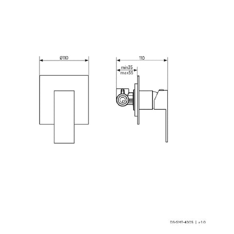 Seima Kato Wall Mixer Chrome 191736