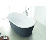 Belbagno Ritz Freestanding Bath Solid Surface 1676mm Matte Grey BB32-MATTEGREY