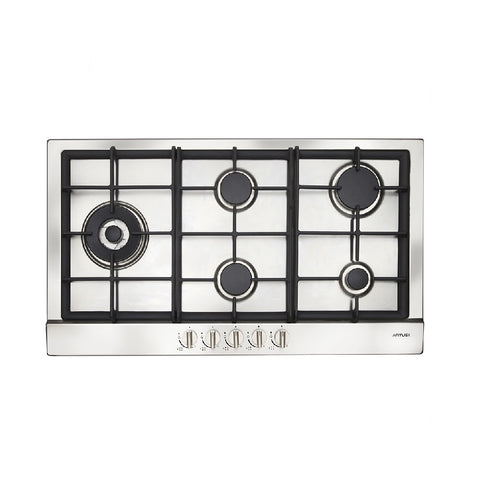 Artusi Cooktop 90cm Gas W/ Left Hand Wok Flame Failure Stainless Steel AGH91XFFD (4615427588156)