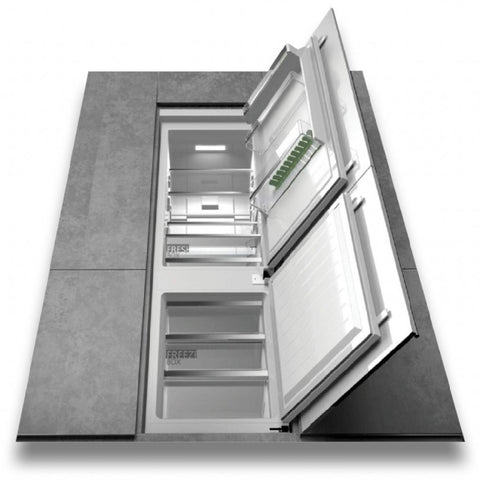 Kleenmaid Fridge/ Freezer Integrated Top Mount Fridge with Bottom Freezer 266L White CRZ25511
