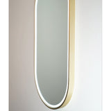 Remer Gatsby Mirror LED 450x900mm Brushed Brass Aluminium Frame G4590D-BB