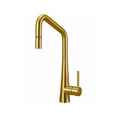 Oliveri Essente Sink Mixer Square Gooseneck with Pull Out Brushed Gold SS2575-AU