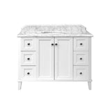 Turner Hastings Coventry 120 x 55 Single Bowl Satin White Vanity with Real Marble Top & Ceramic Undercounter Basin 3 th CO120W-3TH