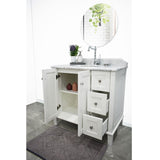 Turner Hastings Coventry 90 x 55 Satin White Vanity with Real Marble Top & Ceramic Undercounter Basin 3 th CO90W-3TH