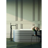 Belbagno Bucciano Freestanding Bath Solid Surface 1675mm Matte Grey BB26161