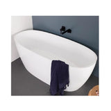 ADP Submerge 1600mm Cast Marble Freestanding Bath Gloss White SUBMBATH1600G (4641023983676)