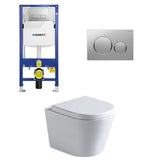 Geberit Toilet Package, Rimless Wall Hung Pan, Sigma 8 Inwall Cistern Frame with Sigma 20 Flush Plate Matt Chrome (4675268804668)