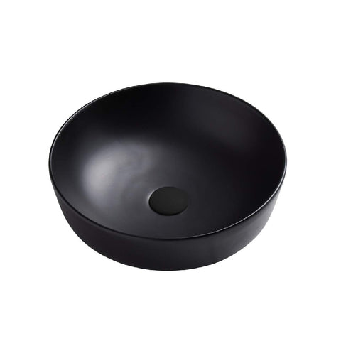 Oliveri Naples Basin Round Counter Top Matte Black NA3771B