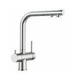 BLANCO Fontas II High Arch Dual Sink Mixer (TAP ONLY) Brushed Chrome FONTASBRF 525094