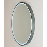 Remer Sphere Mirror Demister LED 800x800mm Gun Metal Aluminium Frame S80D-GM