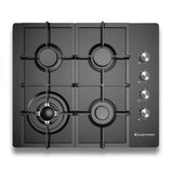 Kleenmaid Cooktop Gas 60cm Black GCTK6012