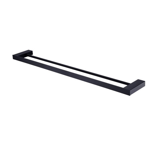 Oliveri Athens Towel Rail Double 600mm Matte Black AT4624DMB (4646979436604)