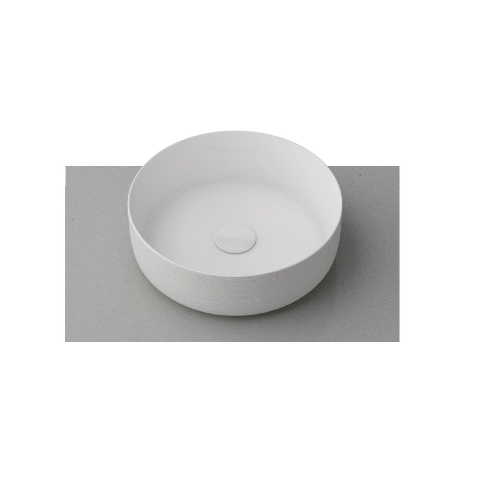 Timberline Raked Basin Timberline Allure Round Basin Raked Matte White BAS36ALRK-WM