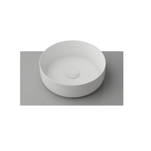 Timberline Allure Round Basin Raked Matte White BAS36ALRK-WM (4358693814332)