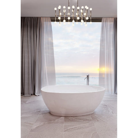 BelBagno Aveo 1700mm Freestanding Bath Acrylic White BB1740 (Bonus: Pop up waste colour included)