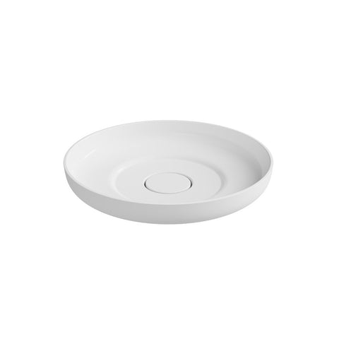 ADP Flume Cast Marble Basin 400mm Matte White TOPPFLU400WM