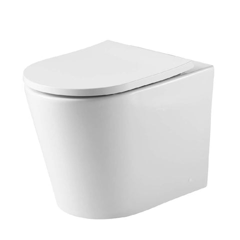 Oliveri Oslo Wall Face Toilet Pan (Includes Seat) White OS127BTW+VI1273ST (4670901616700)