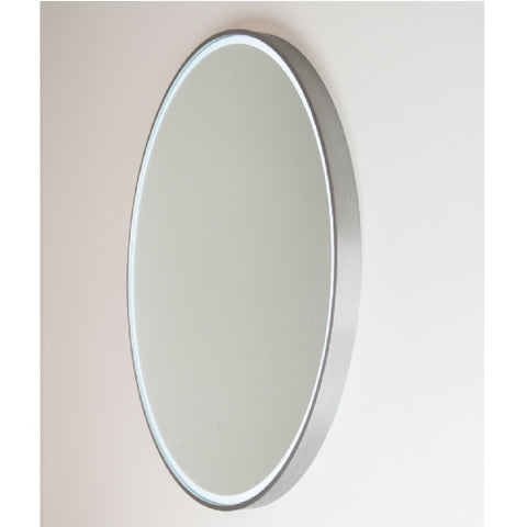 Remer Sphere Premium Mirror LED 800x800mm Brushed Nickel Aluminium Frame S80DB-BN