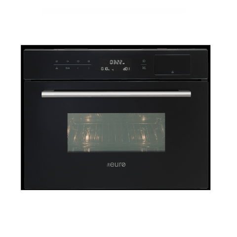 Euro Appliances Oven Steam & Microwave & Grill 45cm Black EO45SMWB (4554656907324)